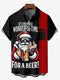 Men's Christmas Funny Graphic Short Sleeve Hawaiian Shirt